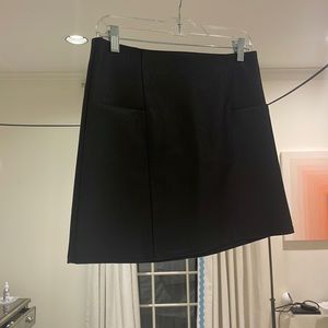 Black pleather mini skirt